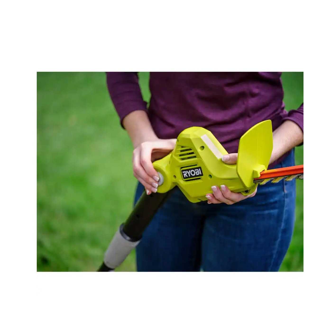 RYOBI ONE+ 18V Cordless Battery Pole Hedge Trimmer 18in - Image 2 RYOBI ONE+ 18V Cordless Battery Pole Hedge Trimmer 18in - Image 2