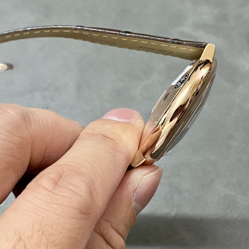 Fake Cartier Watch Ballon Bleu de Rose Gold 42mm Silver Dial Leather Strap WGBB0030 AF(1:1 replica) - Top club