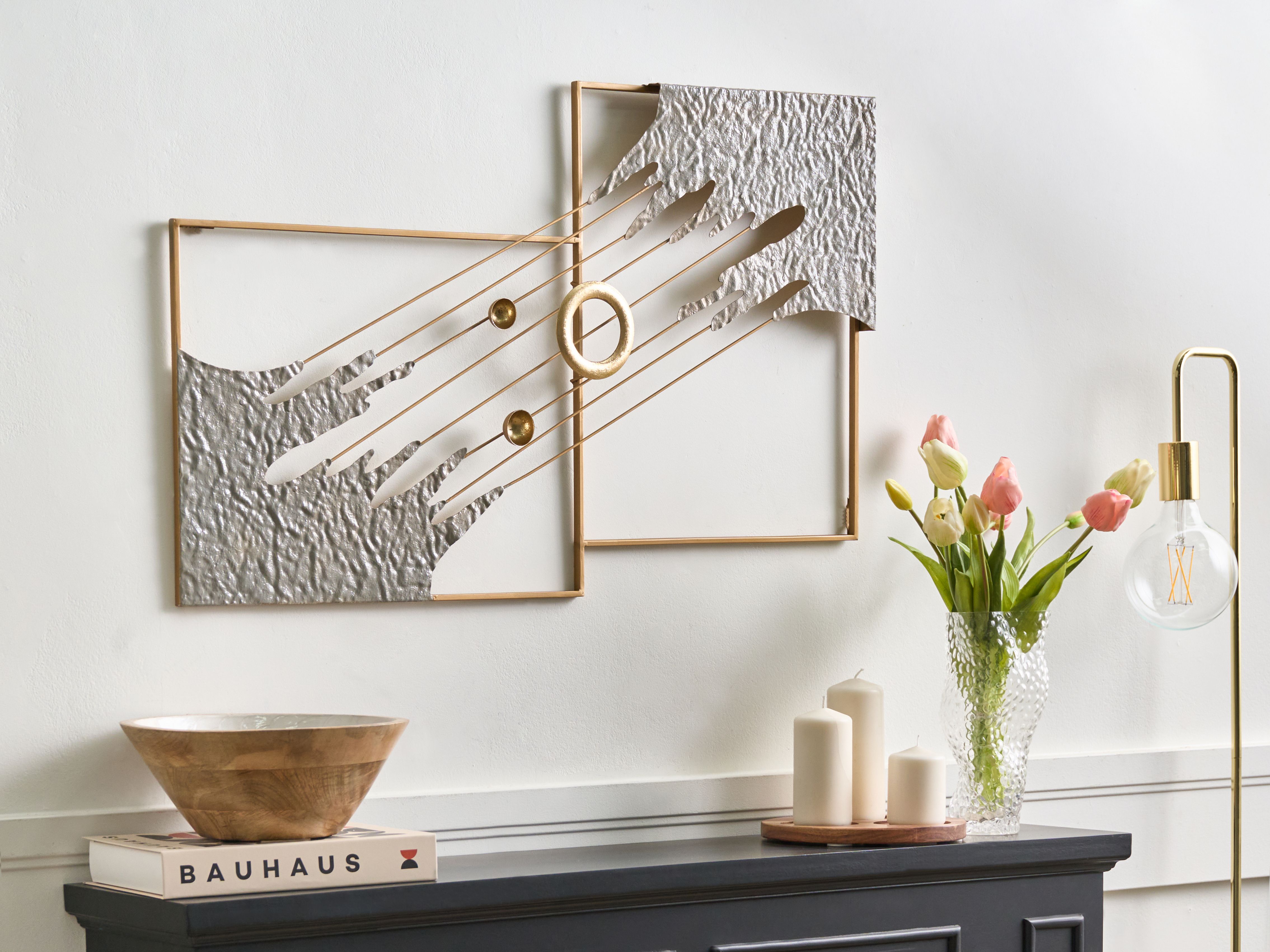 Wall Decor SKERRIES Metal 45 cm Grey