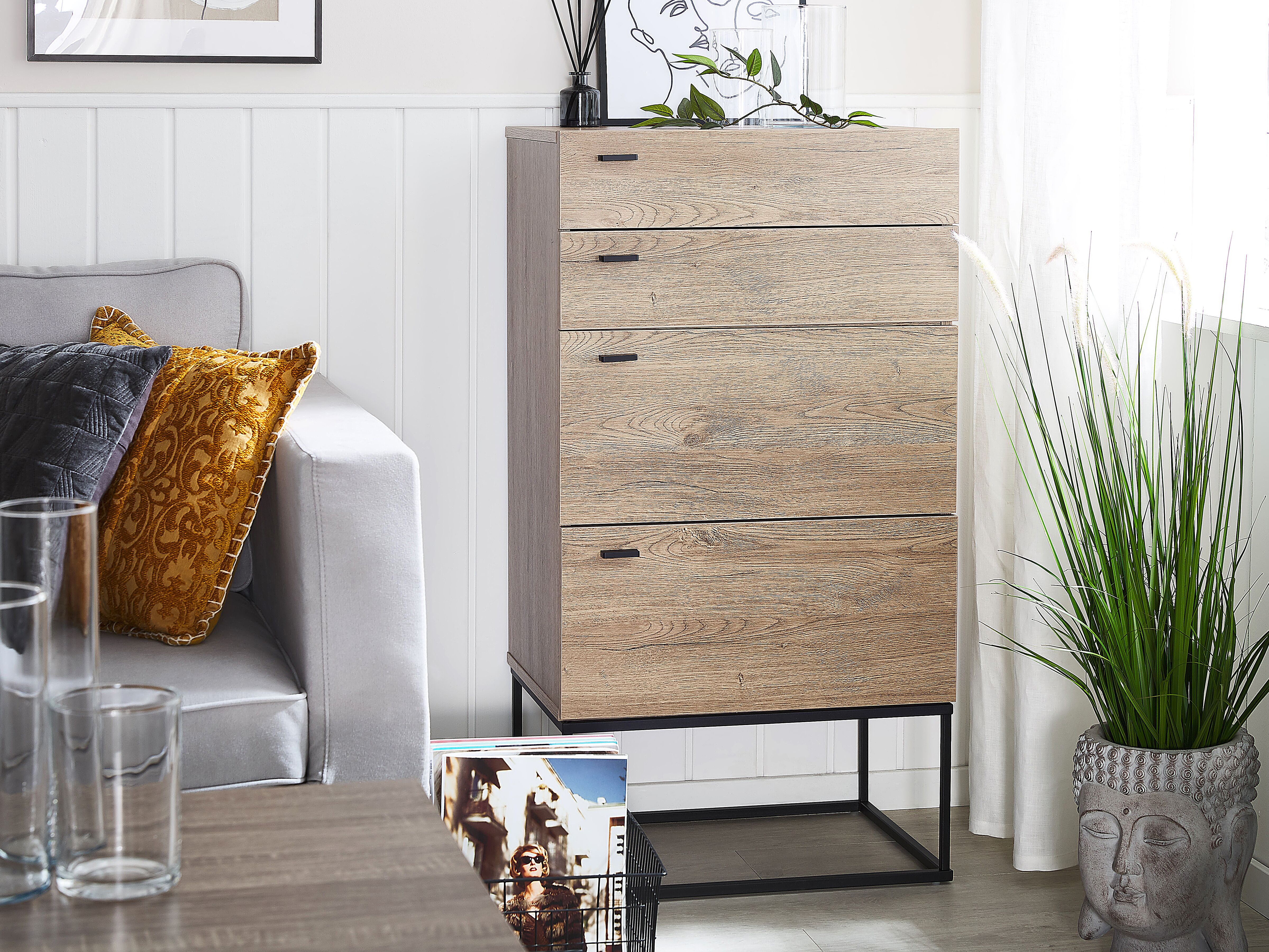 4 Drawer Chest ACRA Light Brown