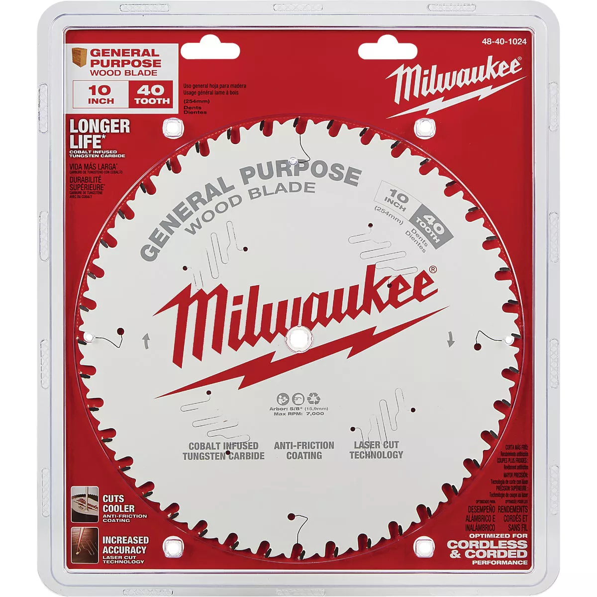 Milwaukee 10 In. 40-Tooth General Purpose Circular Saw Blade