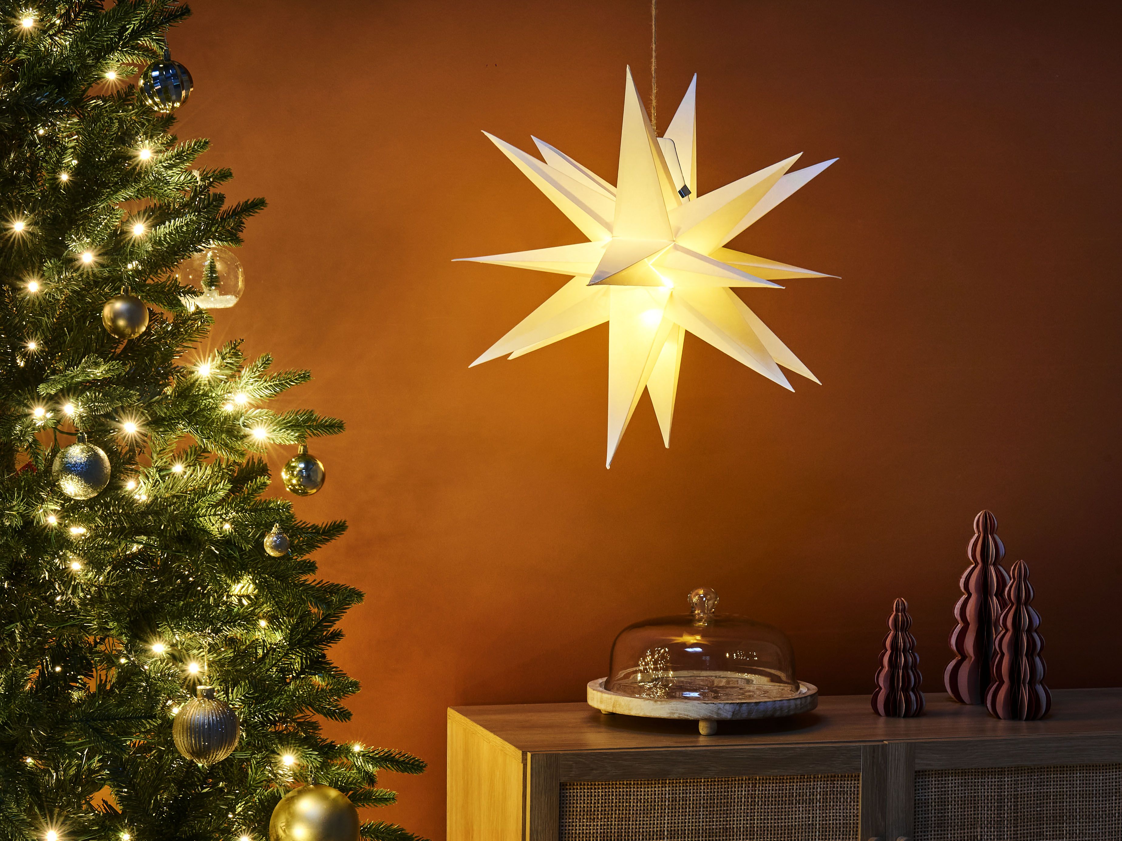 Hanging Decoration LED BHAGIRATHI Star 44 cm Off-White