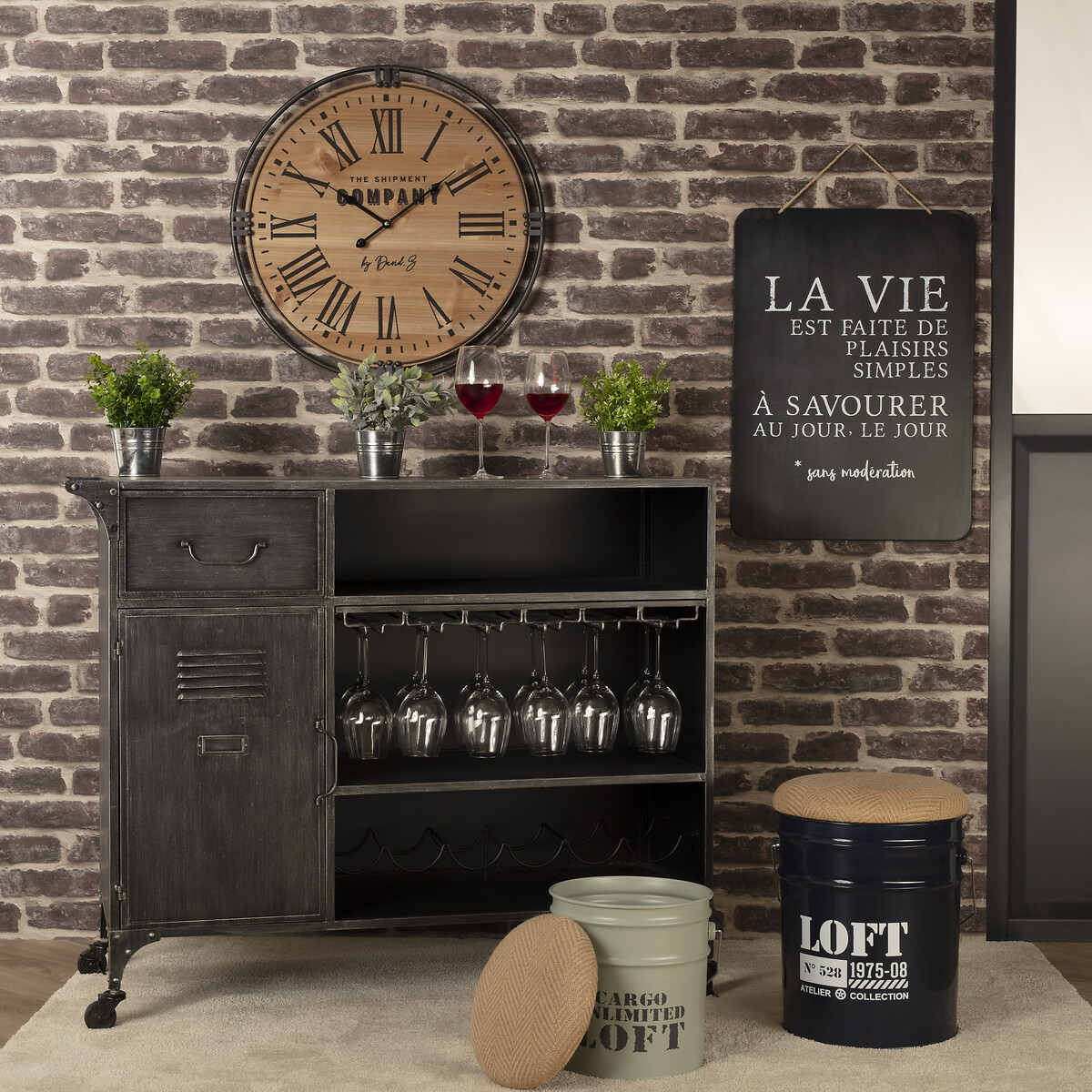 Clock"Colonial" Wood, D.58 cm