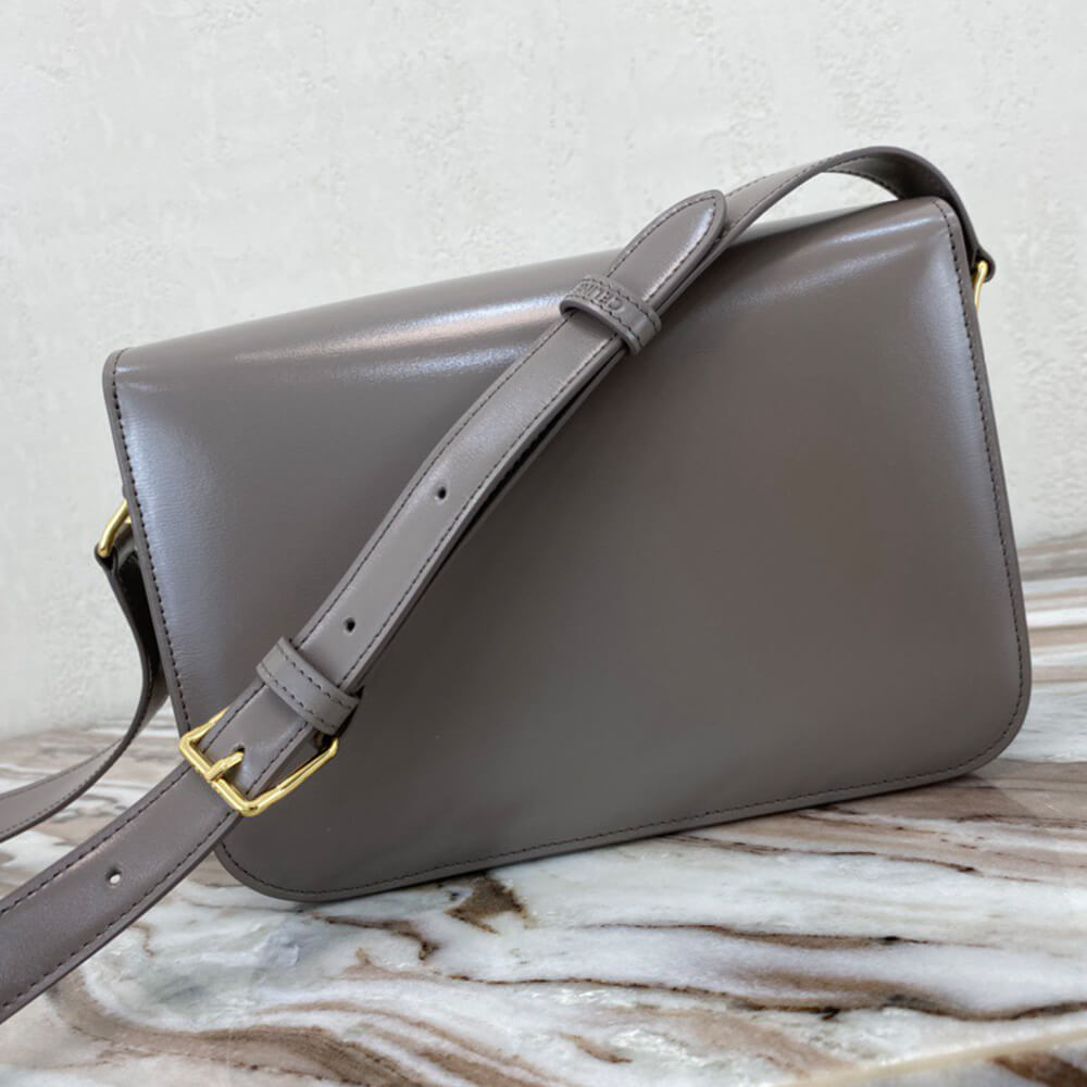 CELINE CLASSIQUE TRIOMPHE BAG in shiny calfskin(HIGH-END GRADE)1:1High-quality replica