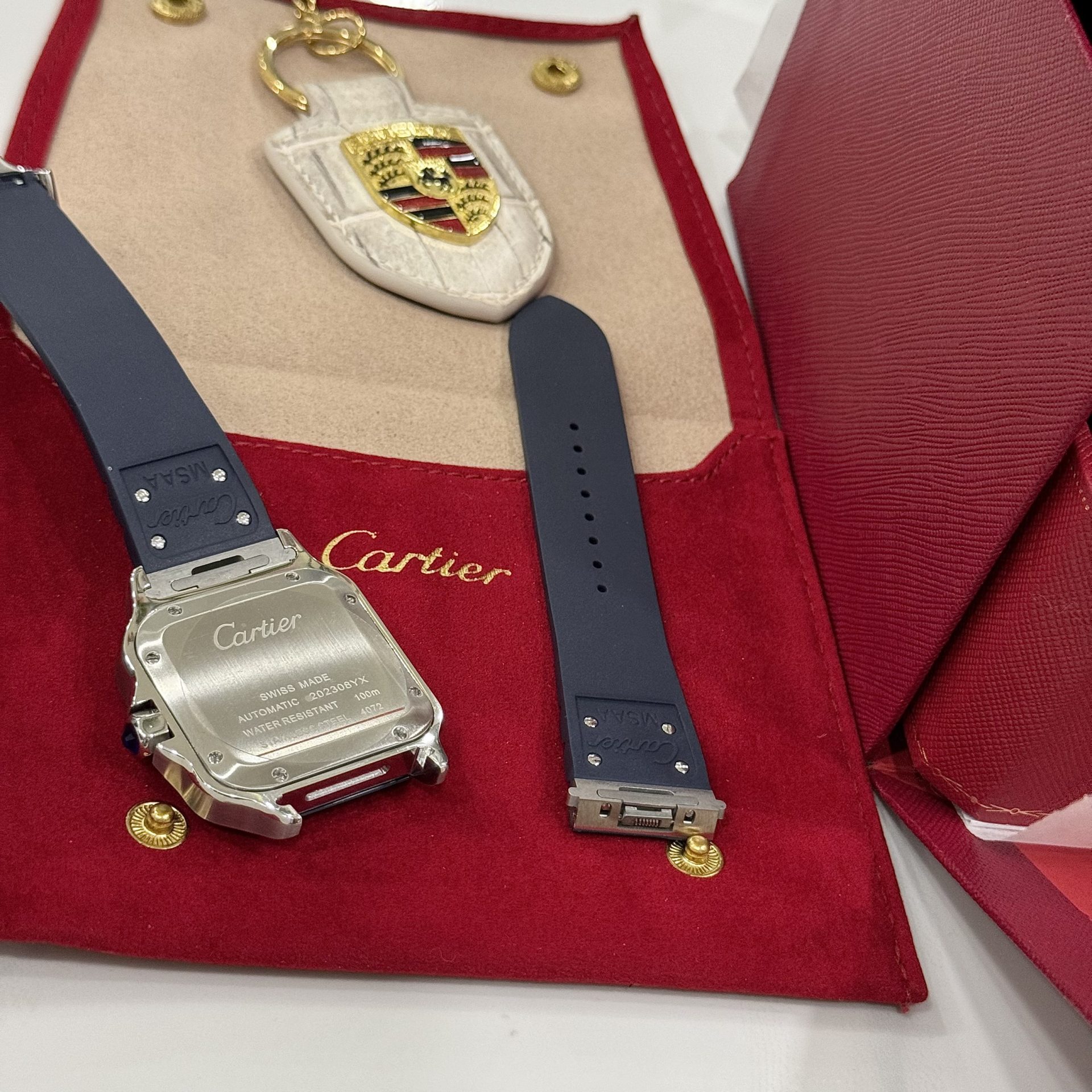 Cartier Replica Watch Santos White Dial Rubber Strap BV Factory 39.8mm - Top club