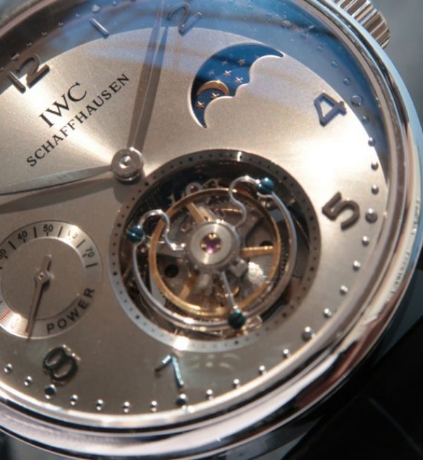 Replica IWC Portuguese Tourbillon Power Reserve Moonphase Gray Dial - Top club
