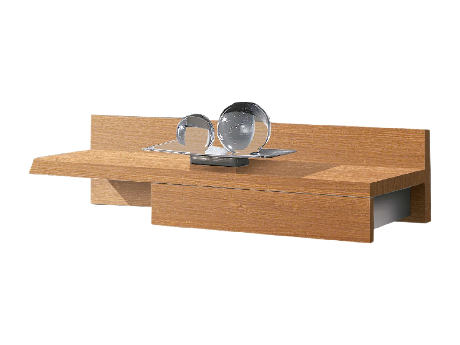 Meuble d'entrée cajun suspendu cerisier 70x20x28 cm