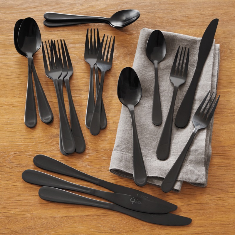 20-Piece Stainless Steel Flatware Set - MIDNIGHT VELVET CATALOG
