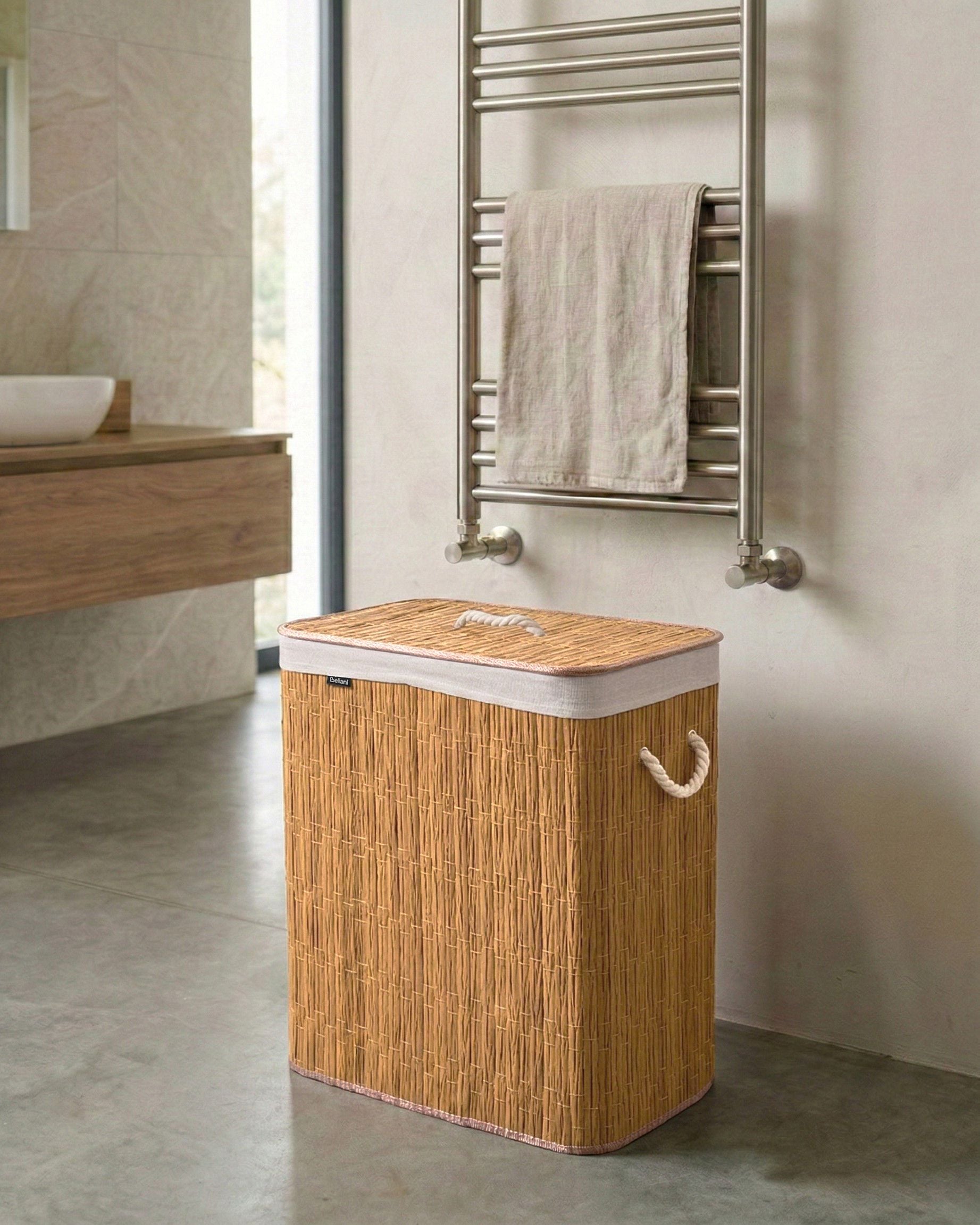 Laundry Basket ARRAIAS Fabric Brown 100 L