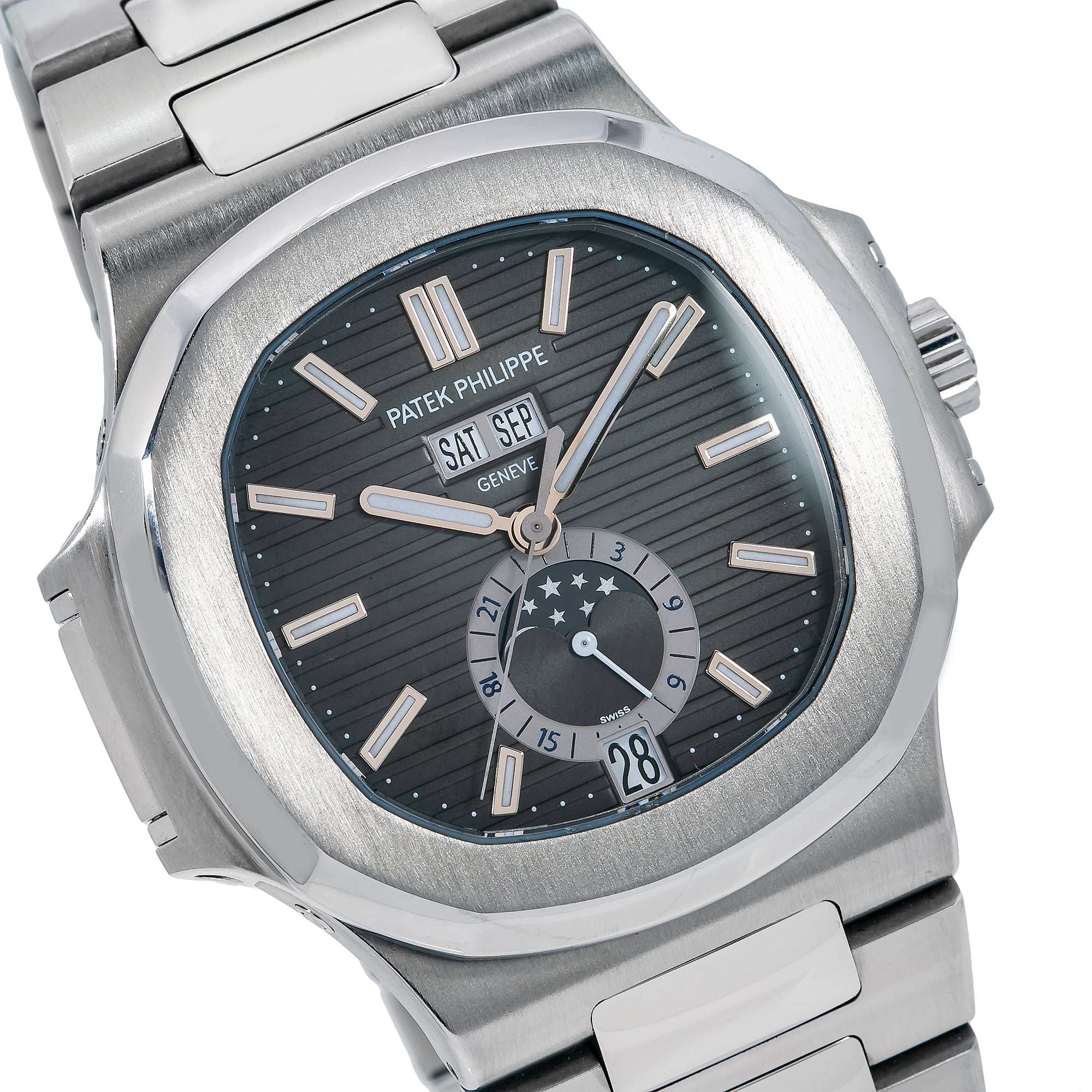 Patek Philippe Nautilus 5726 40MM Black Dial With Stainless Steel Bracelet(1:1 replica) - Top club