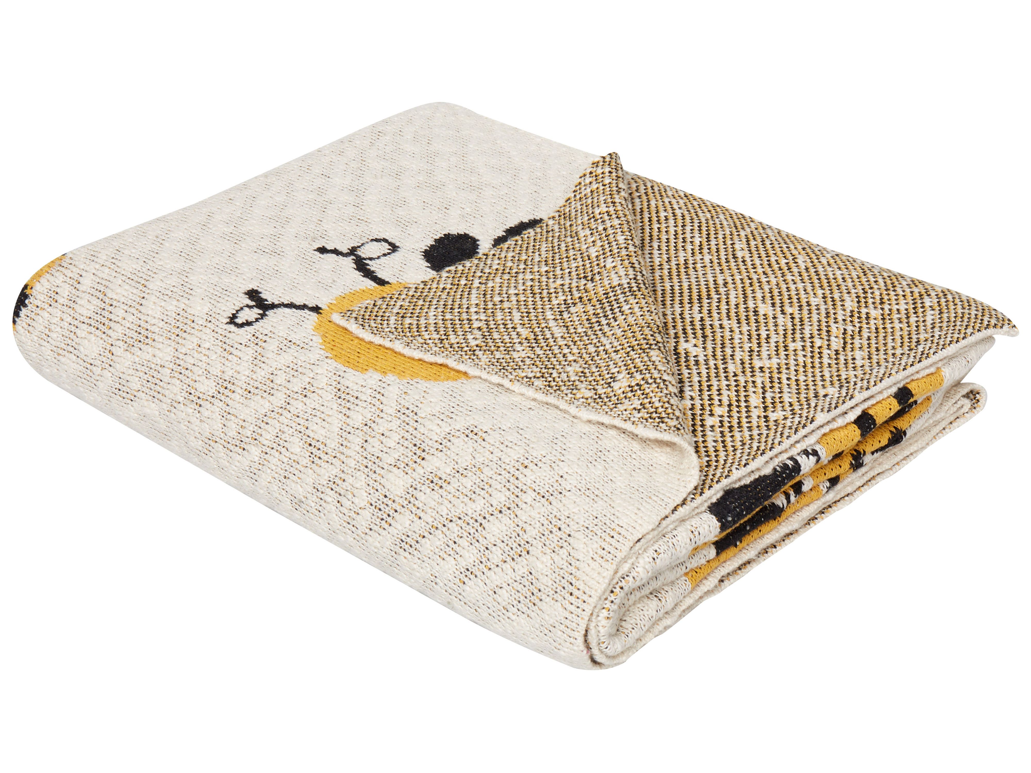 Blanket DRAGAN Cotton 130 x 170 cm Light Beige