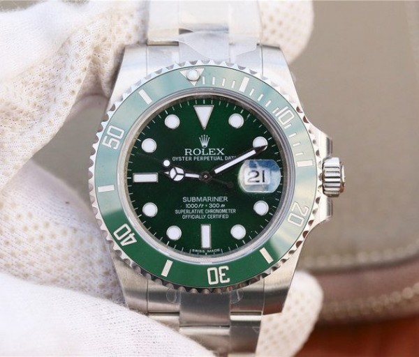Replica Rolex Submariner 116610 LV Green Ceramic VRF SS Bracelet A2836 - Elite Watch Atelier