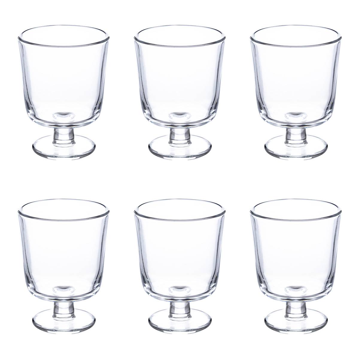 Set of 6 wine glasses "Empil'Eau" 300 ml, Transparent