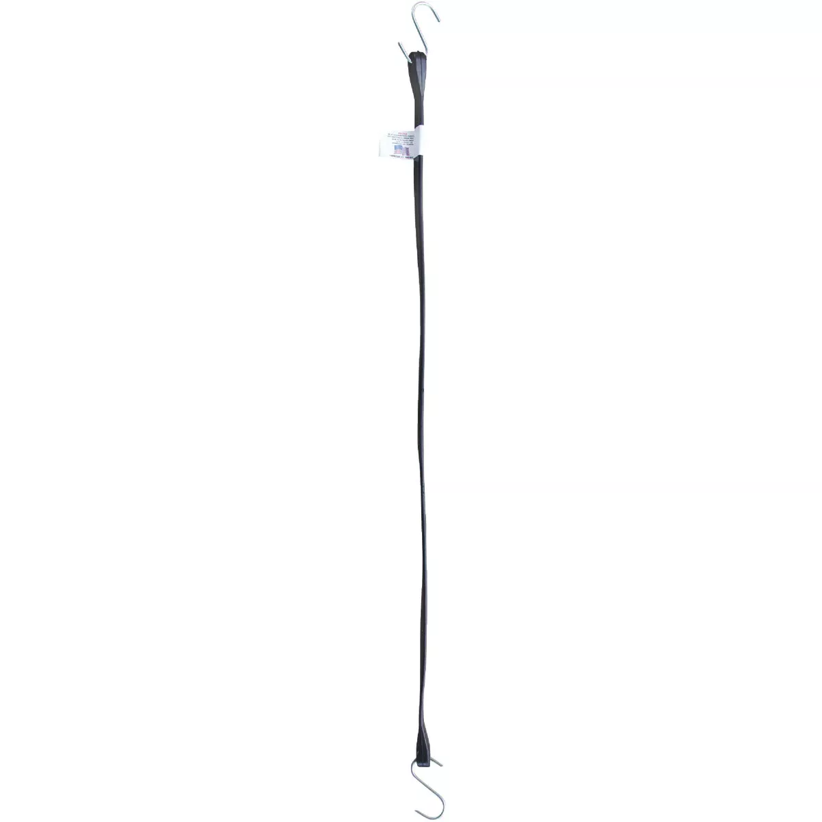 Erickson 5/8 In. x 34 In. Hook-to-Hook Rubber Industrial EDPM Tarp Strap, Black