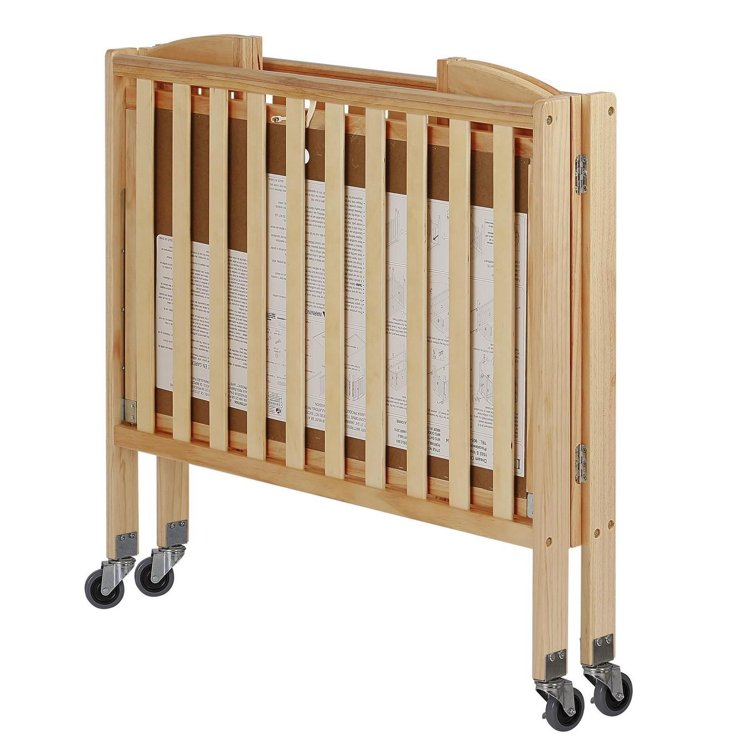 Alternative view of Dream On Me Birch 3-in-1 Folding Portable Mini Crib. Natural