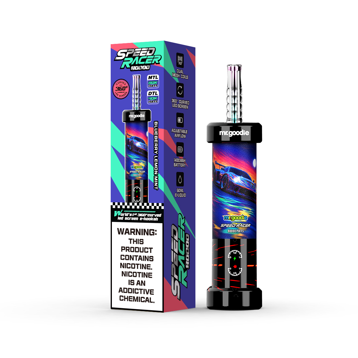 Mr.Goodie Speed Race  80000 Puffs E-Hookah
