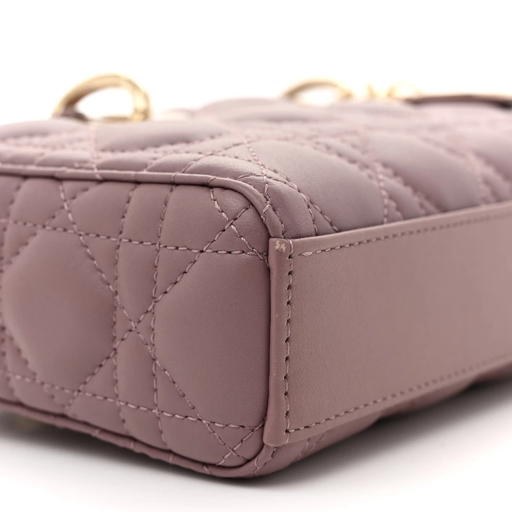 Peony Pink Dior Cannage Superfake Handbag with Gold Hardware1:1High-quality replica
