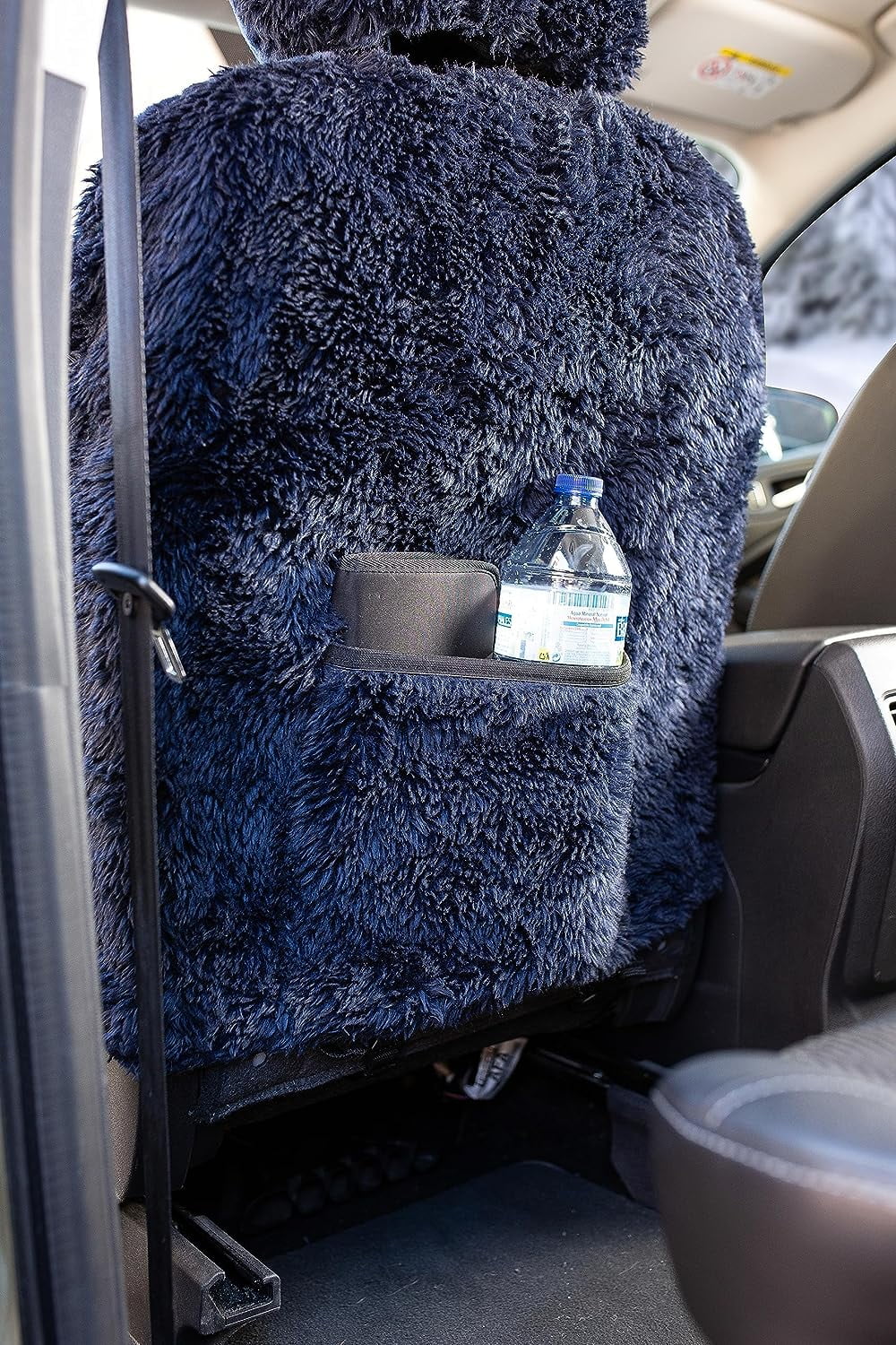 Zone Tech Genuine Sheepskin Ivory Car Seat Cover, Fluffy Luxury Wool Front Seat Covers, Universal Fits Car, Truck, SUV, & Van - Image 30