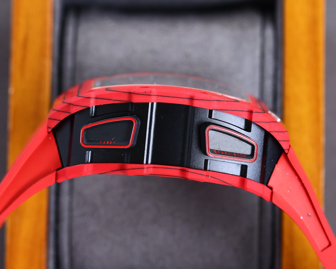 Best Richard Mille RM 50-03 Mclaren Replica Red Strap Watch For Men �C Red Carbon Skeleton Dial with Swiss Movement - Top club
