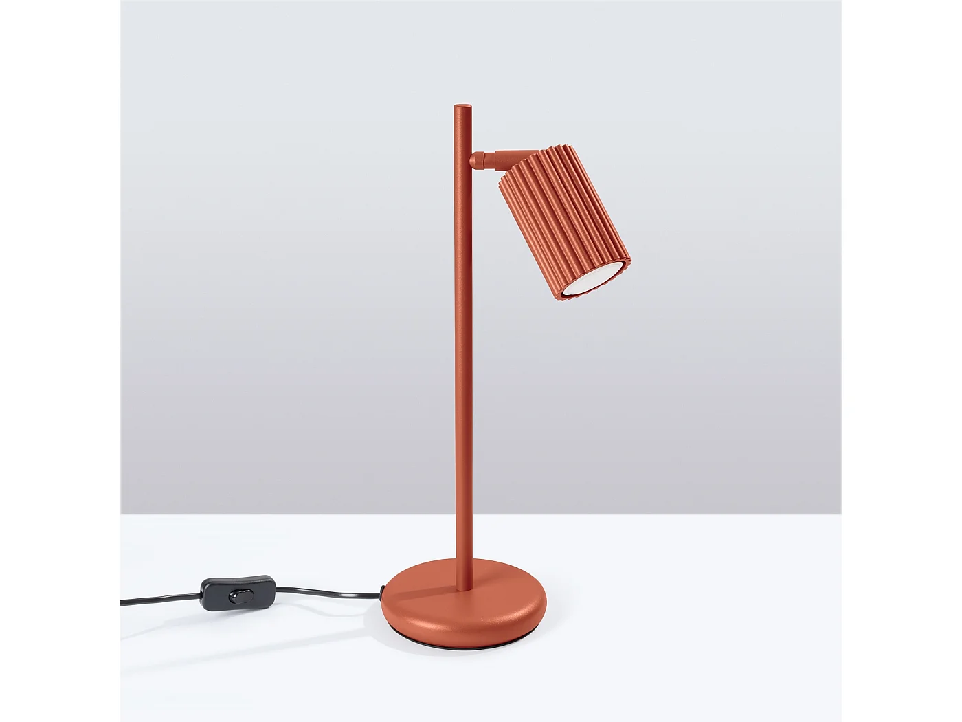 Lampe de bureau Gloow minimaliste en aluminium - 1 sources lumineuses 3000K - L.14,5 x H.43 cm - ocre rouge