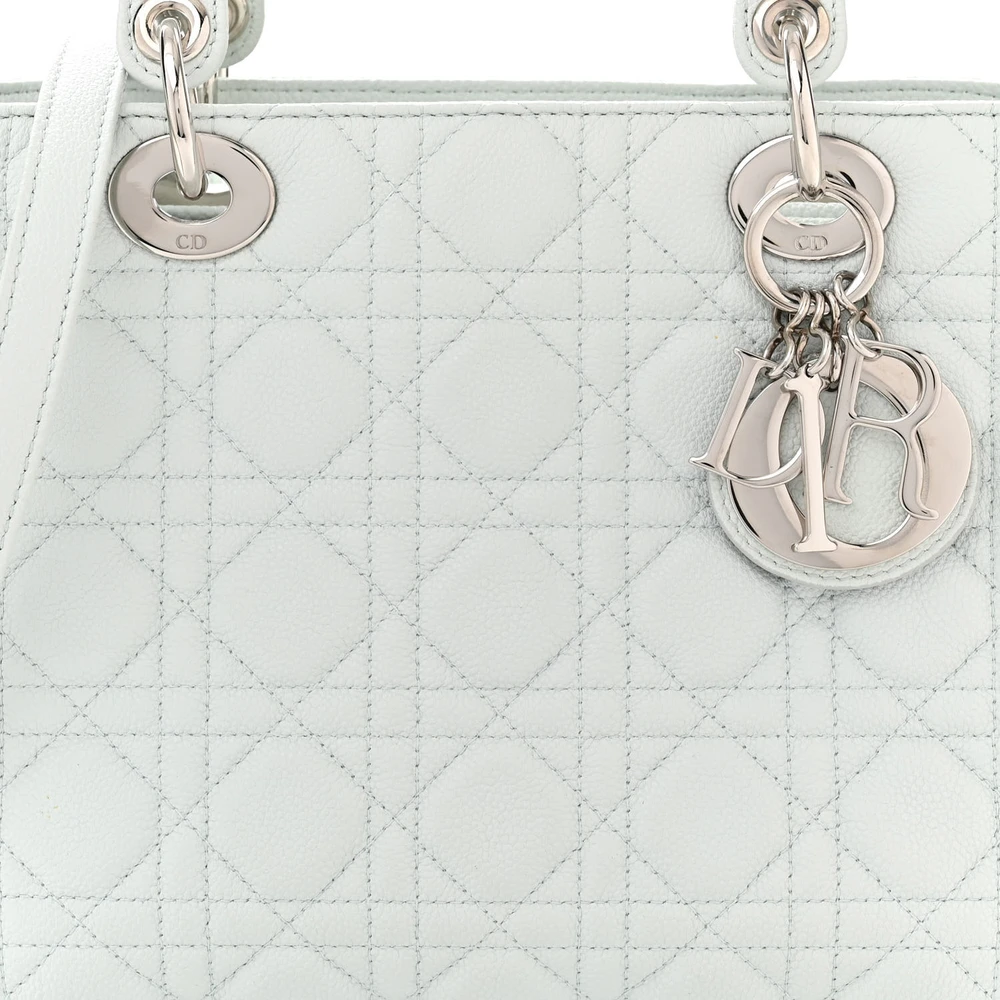 White Grained Lady Dior Replica Handbags – Stunning Details1:1High-quality replica
