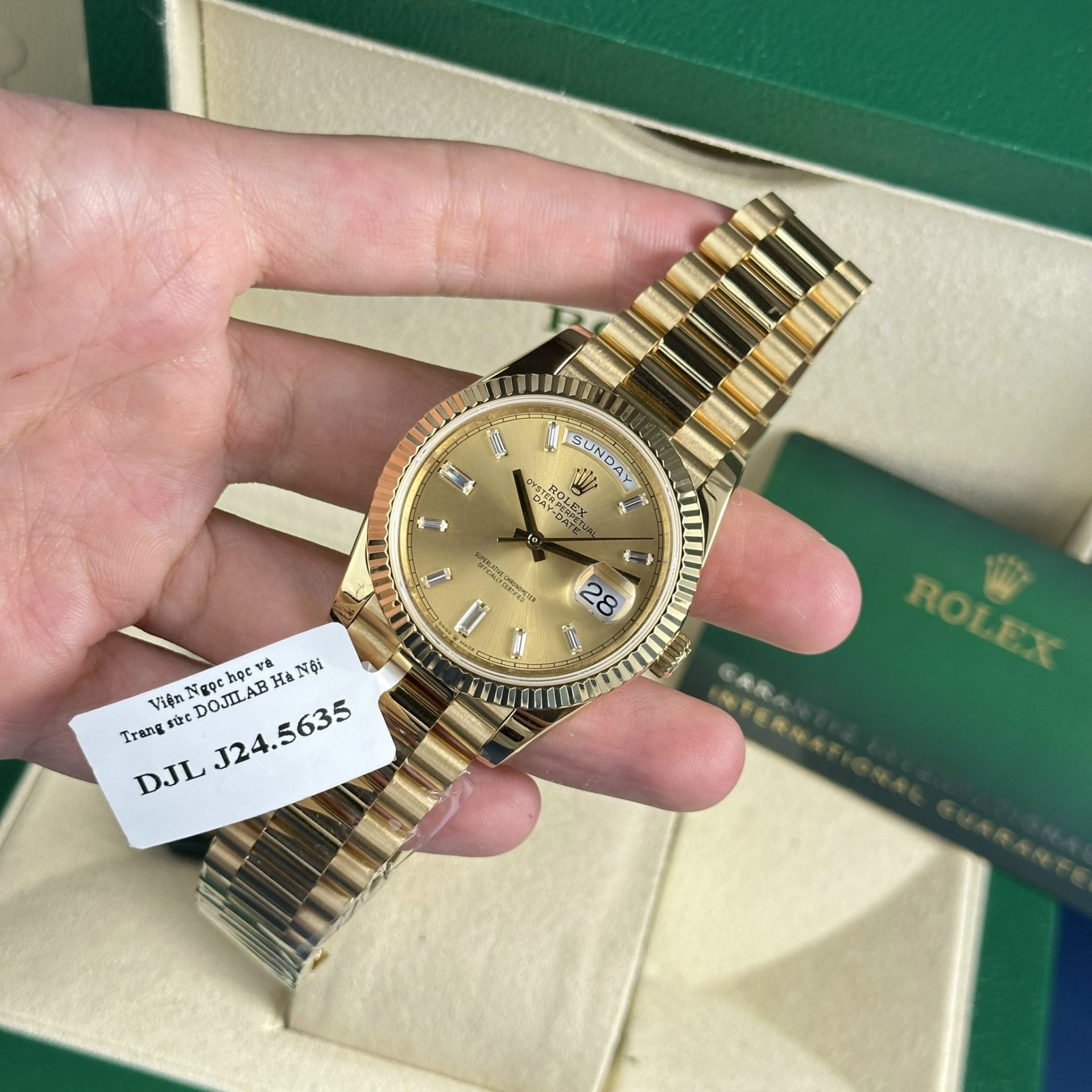 Rolex Replica 1:1 Watch Day-Date 228238 Gold Wrapped 18K Yellow Gold 178 grams GM Factory 40mm - Elite Watch Atelier