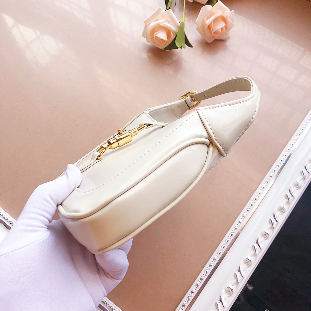 Replica Gucci Jackie 1961 Mini Shoulder Bag 637092 Black/White/Red1:1High-quality replica