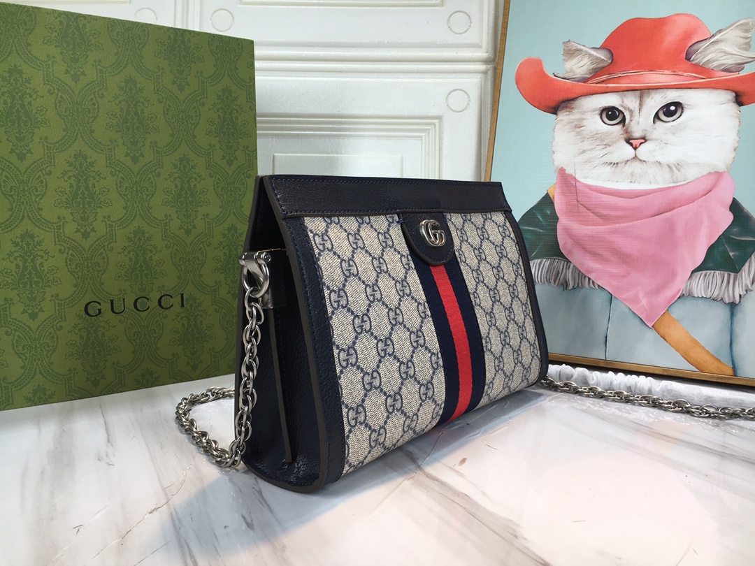 Replica Gucci Ophidia Small Shoulder Bag Beige/Black1:1High-quality replica
