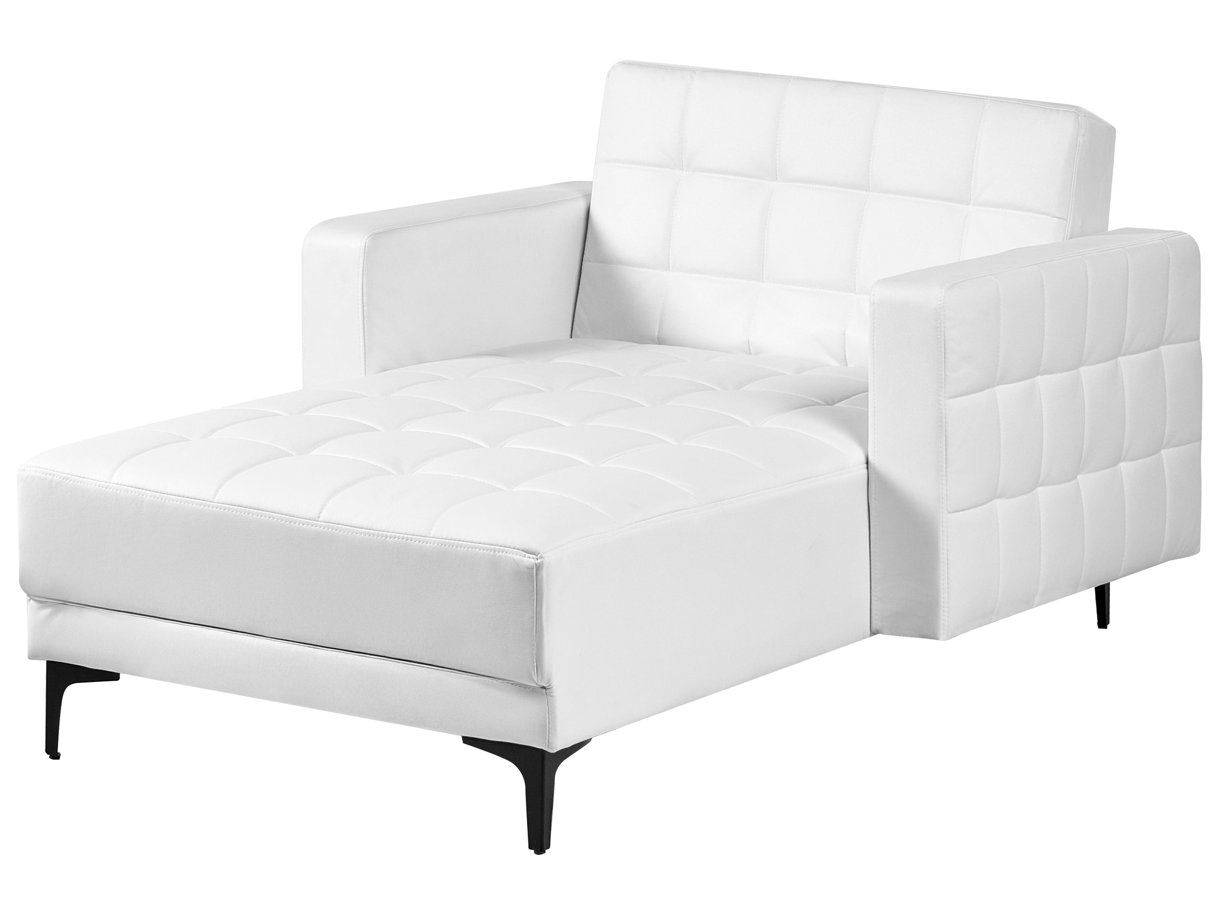 Chaise Longue ABERDEEN Faux Leather White