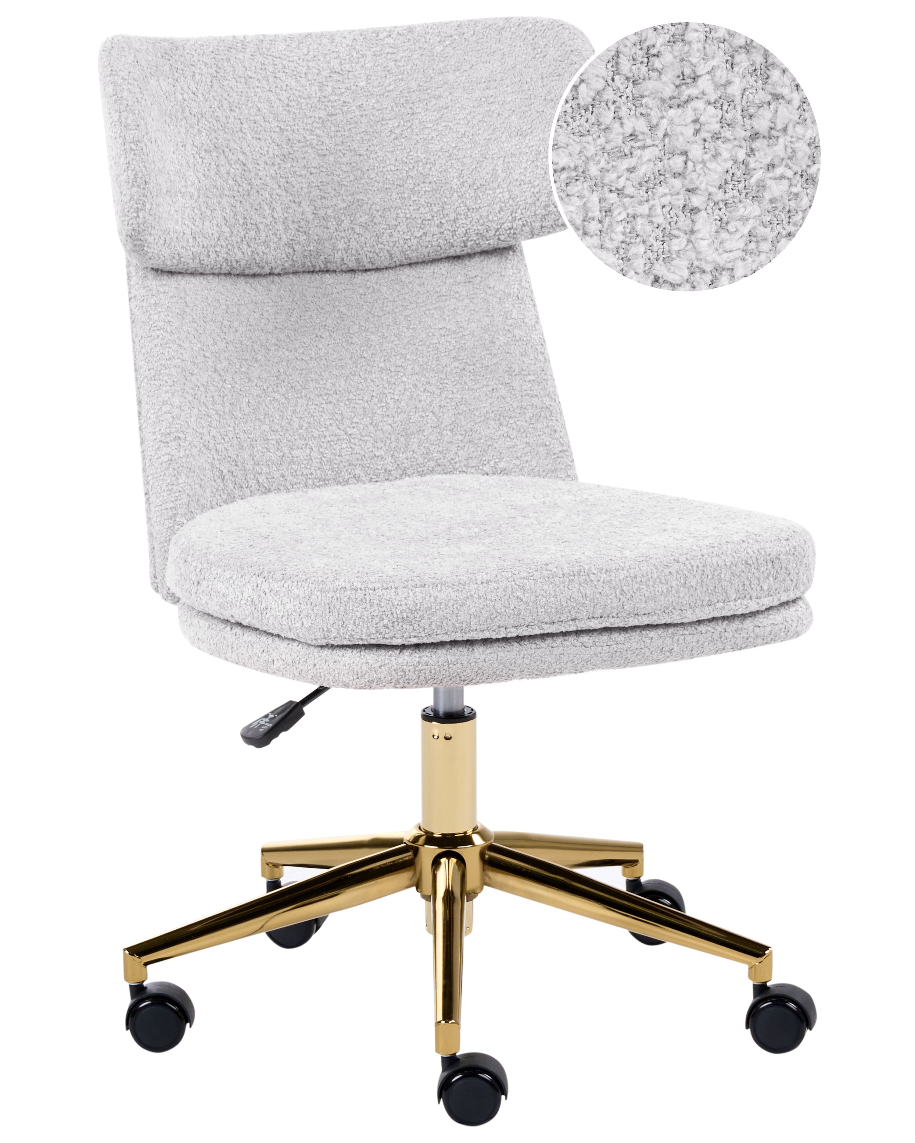 Desk Chair GRANBY Boucle Light Grey