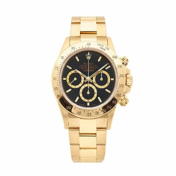 Rolex Daytona Cosmograph Yellow Gold Black Dial 16528 Oyster Replica - Elite Watch Atelier