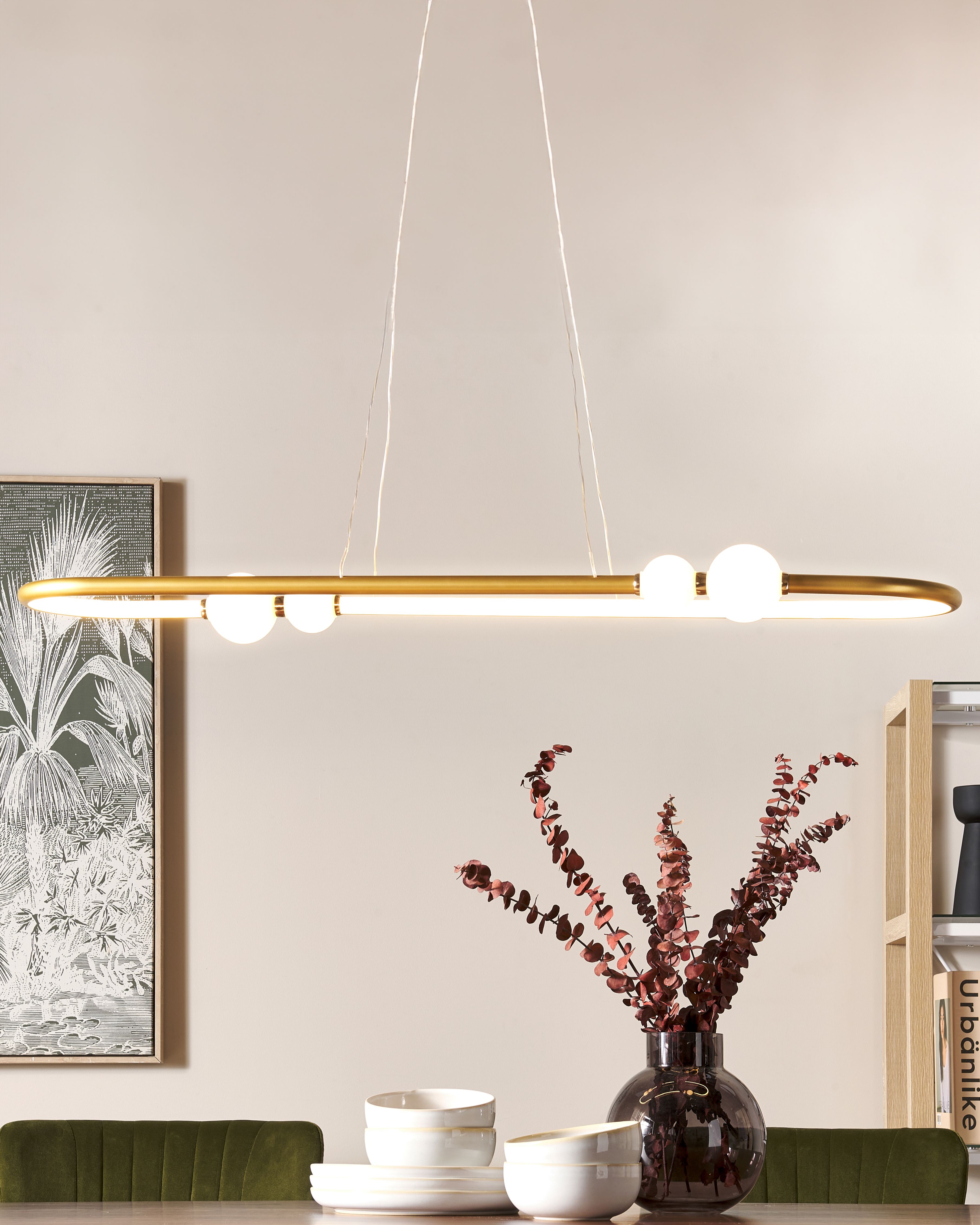 LED Pendant Lamp FEALE Metal Gold