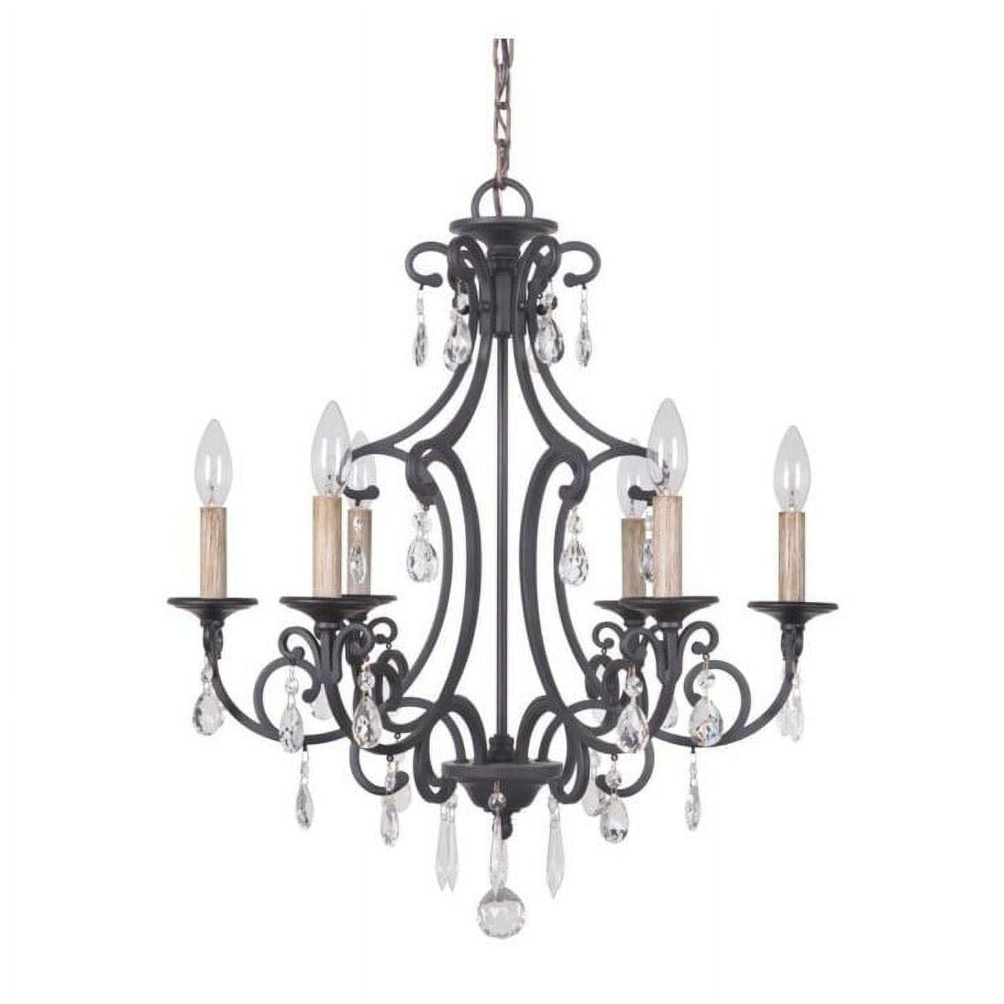 38926-MBK-Craftmade Lighting-Bentley - Six Light Chandelier -Traditional Installation