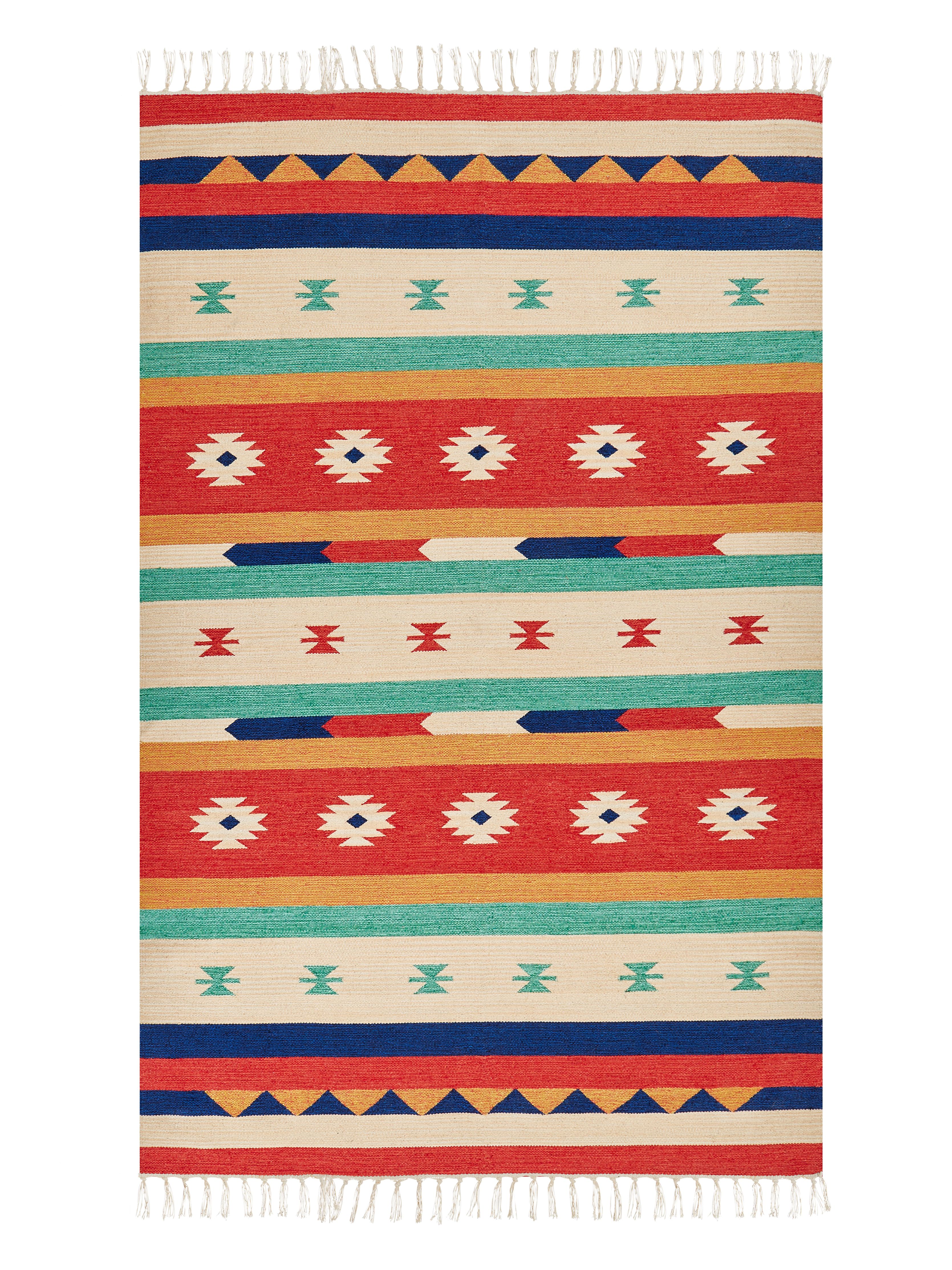 Rug MARGARA Multicolour 140 x 200 cm Cotton Kilim