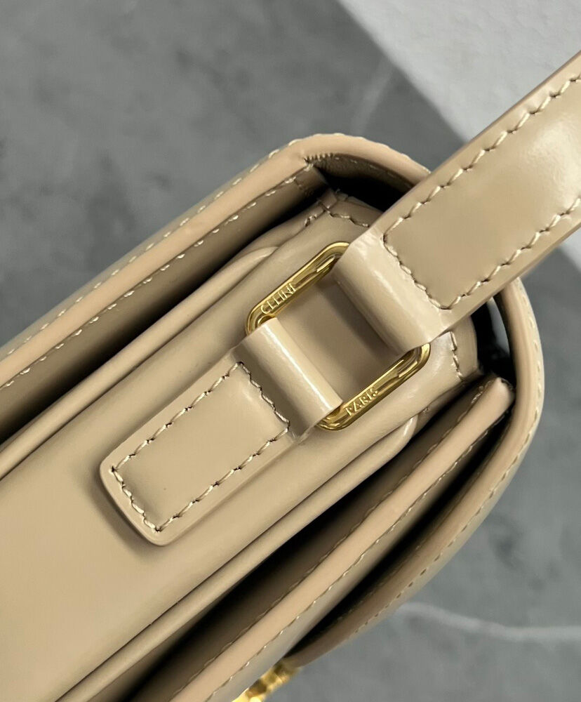 Celine Teen Besace Triomphe In Shiny Calfskin Apricot1:1High-quality replica