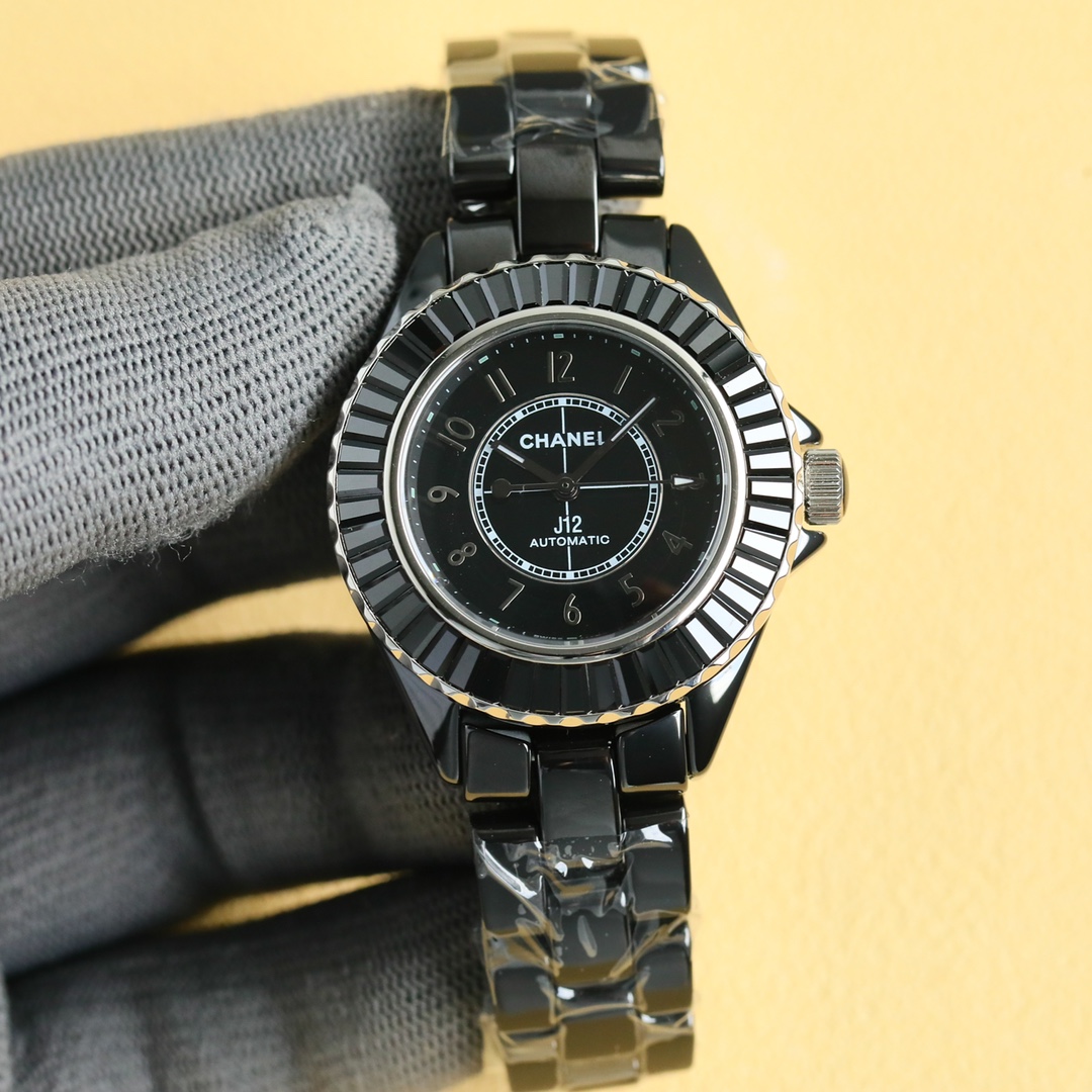 New Super Ceramic - Chanel J12 33mm watch! Goddess Benefits - Black(1:1 replica) - Top club
