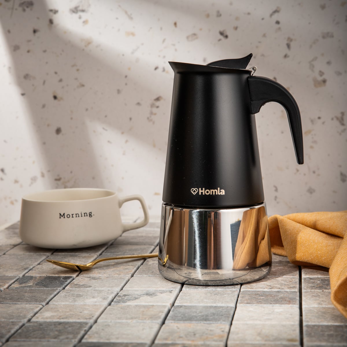 Kawiarka ASTAR MOKKA w kształcie dzbanka czarna 6 cups