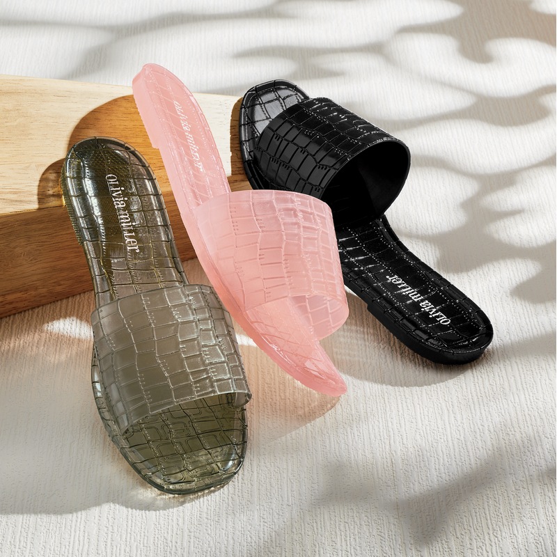 Olivia Miller Omra Croco Jelly Slide - MIDNIGHT VELVET CATALOG