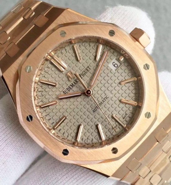 Replica Audemars Piguet JF Royal Oak 37mm 15450 RG Gray Dial RG Bracelet A3120 - Top club