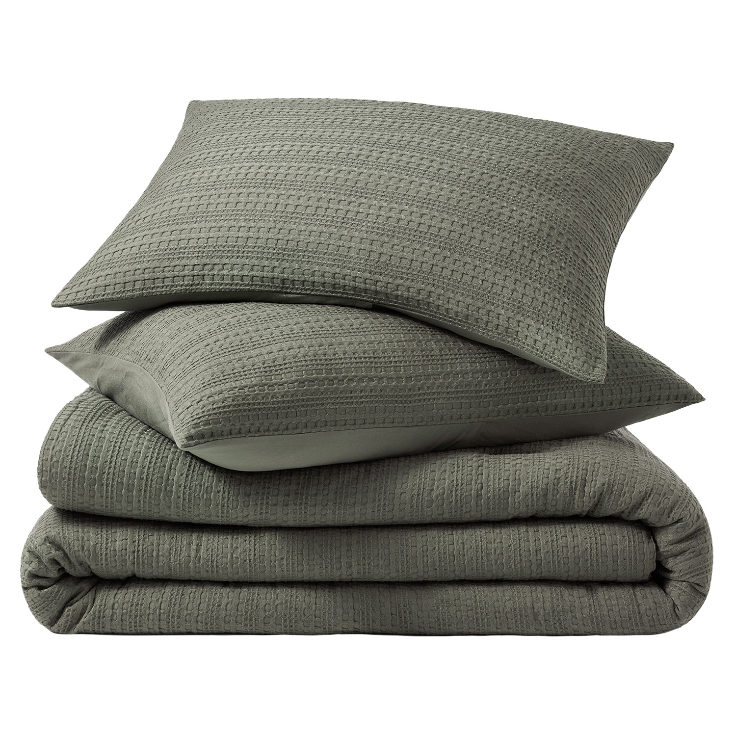 EVERGRACE 3-piece Microfiber Waffle Comforter Set - Image 7