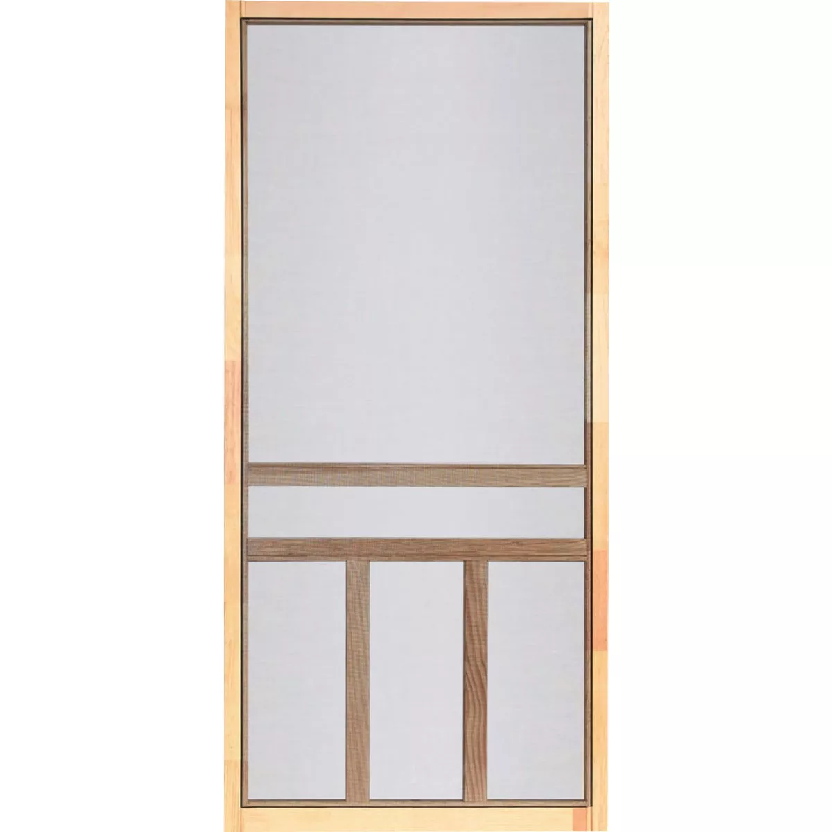 Screen Tight Creekside 32 In. W x 80 In. H x 1 In. Thick Natural Fingerjoint Wood T-Bar Screen Door
