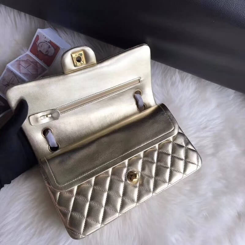Replica Chanel 1112 Gold Medium Size 2.55 Lambskin Leather Flap Bag1:1High-quality replica
