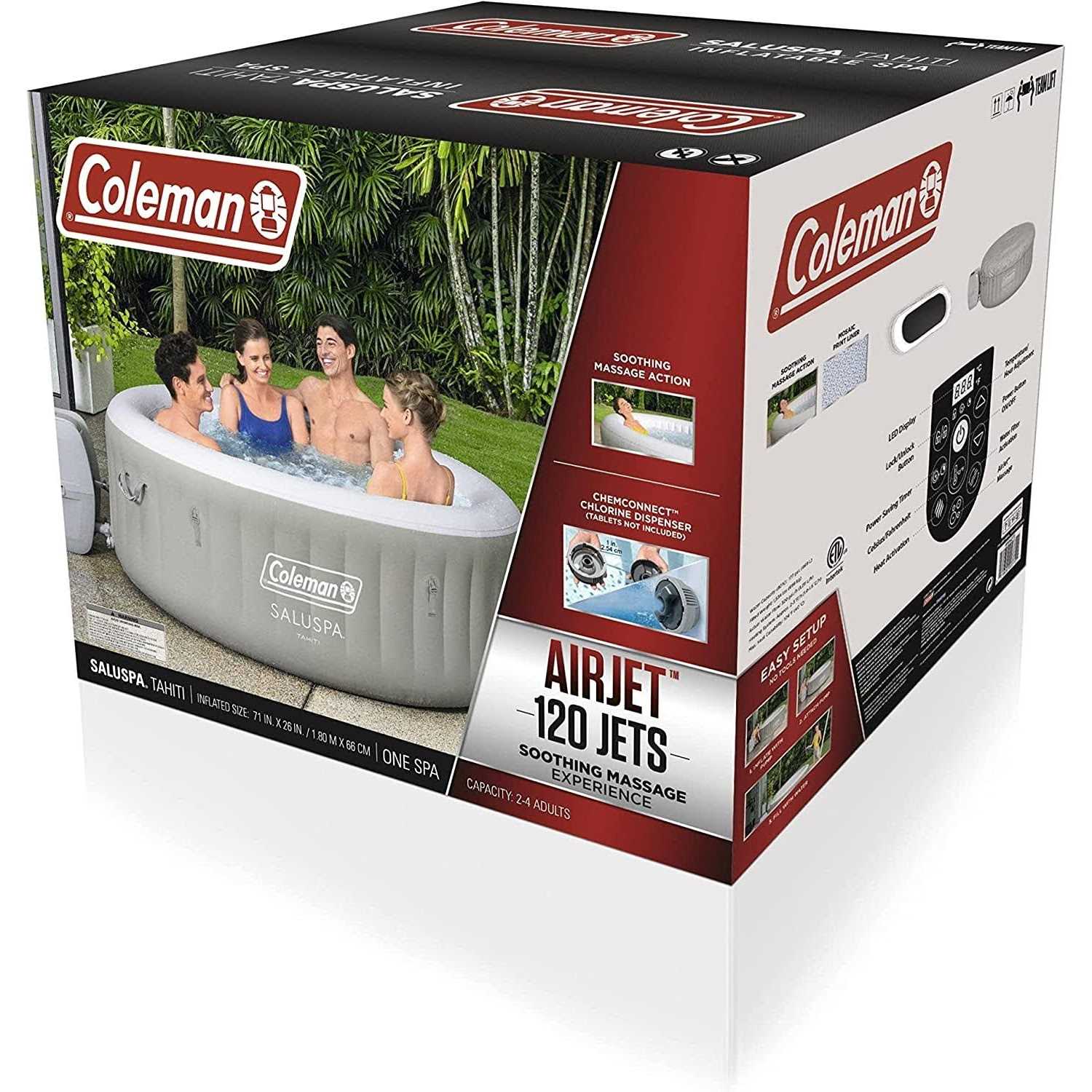 Coleman SaluSpa Tahiti Inflatable Hot Tub Spa - Image 2 Coleman SaluSpa Tahiti Inflatable Hot Tub Spa - Image 2