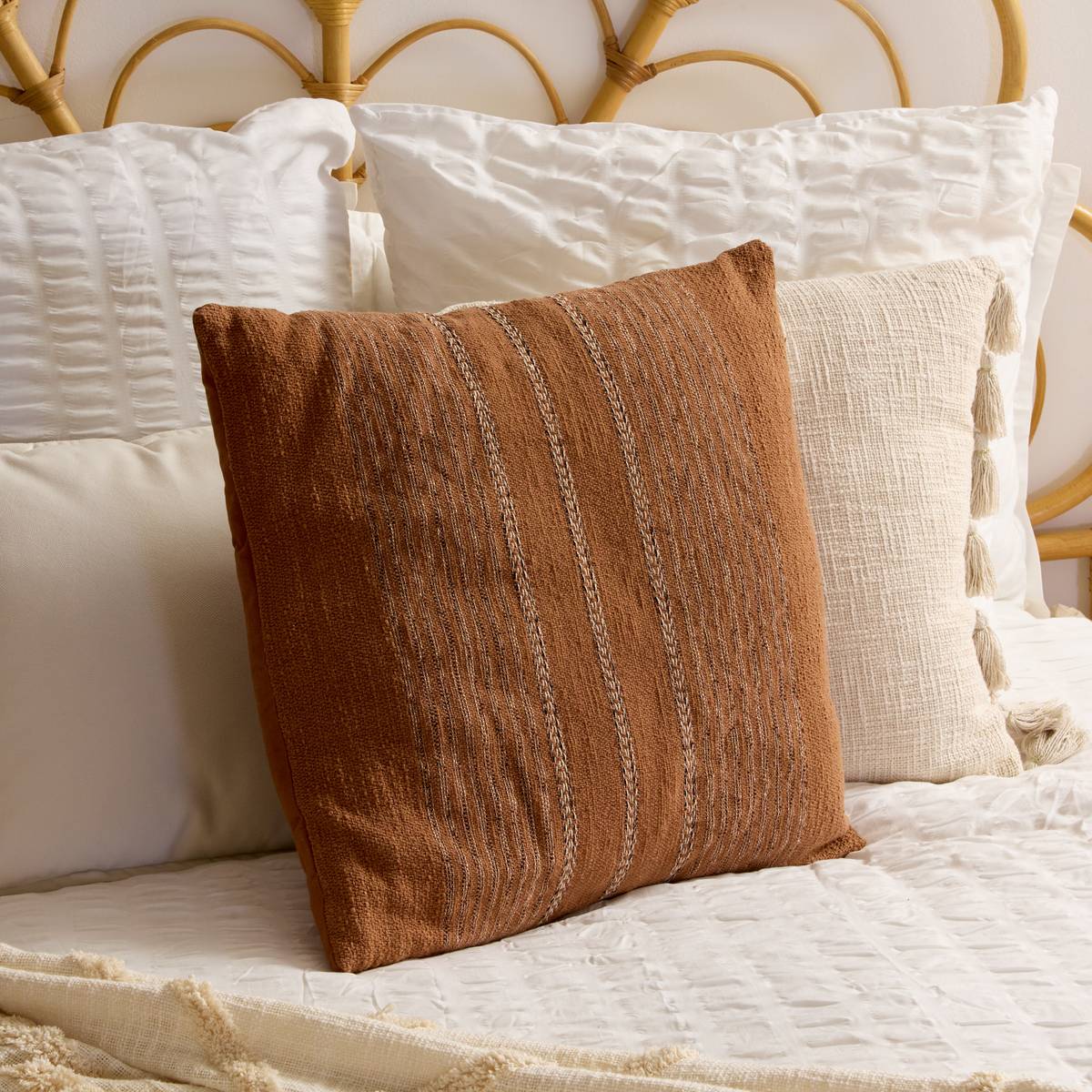 Cushion "Mira" Terracotta, 55x55 cm