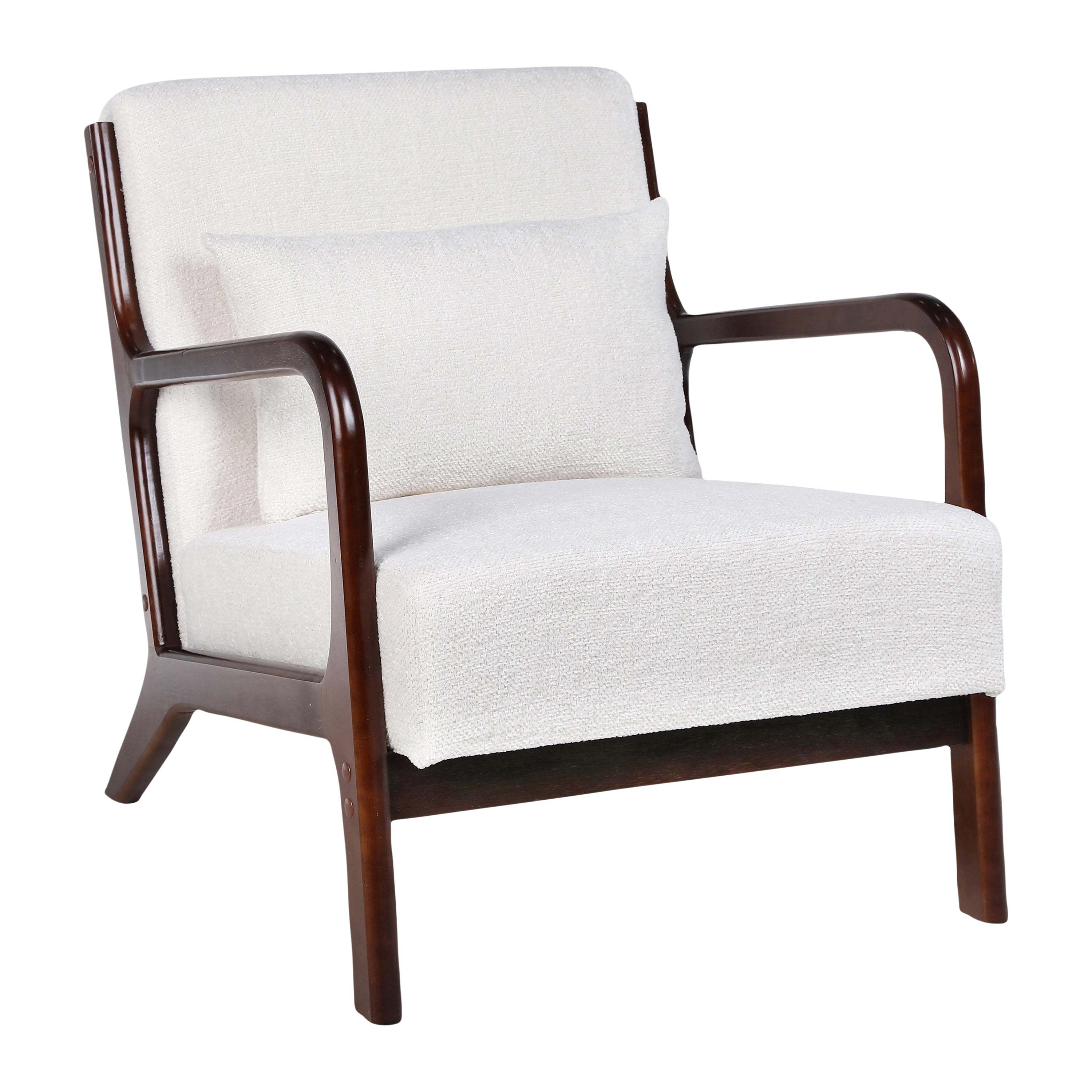 Blokker Wise Fauteuil - Walnoot - Ivoor