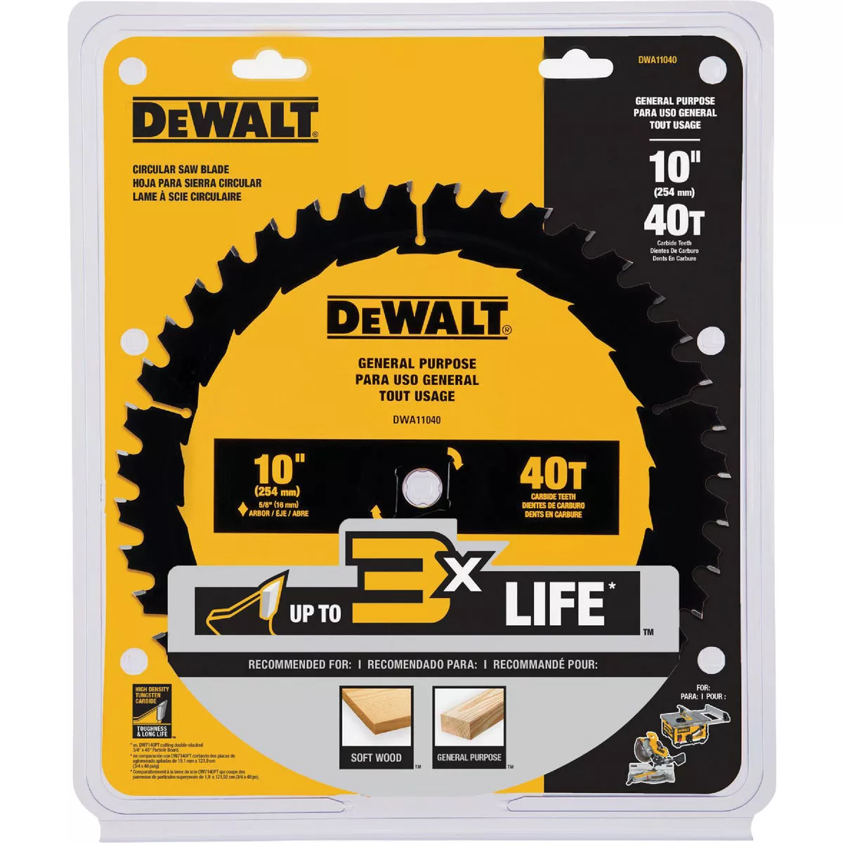 DEWALT 10 In. 40-Tooth General Purpose Circular Saw Blade