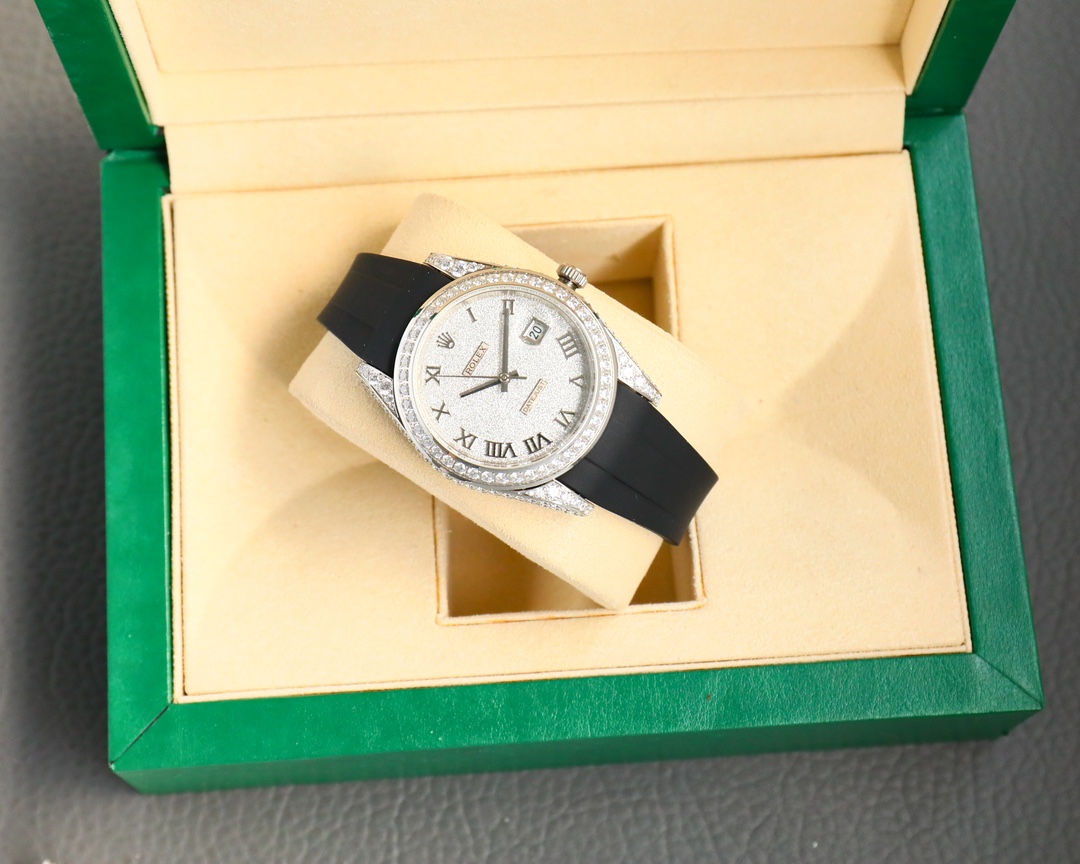 Rolex Logbook Full Luxury Style - Brilliant Roman Dial - 18k Nano-Technology 41MM - White(1:1 replica) - Top club