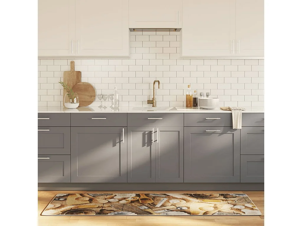 Tapis de cuisine multicolore 60x180 lavable antidérapant