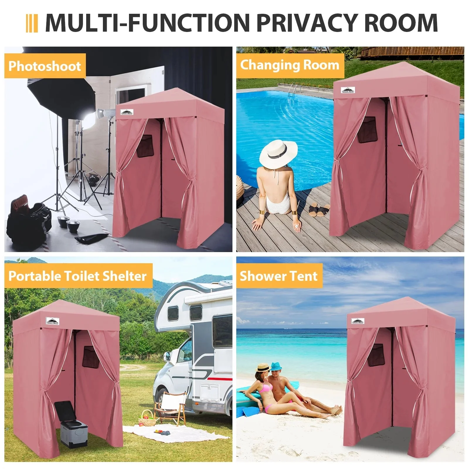 EAGLE PEAK Ultra Compact 4 ft x 4 ft Pop-Up Changing Room Canopy - Flex - Image 130 EAGLE PEAK Ultra Compact 4 ft x 4 ft Pop-Up Changing Room Canopy - Flex - Image 130