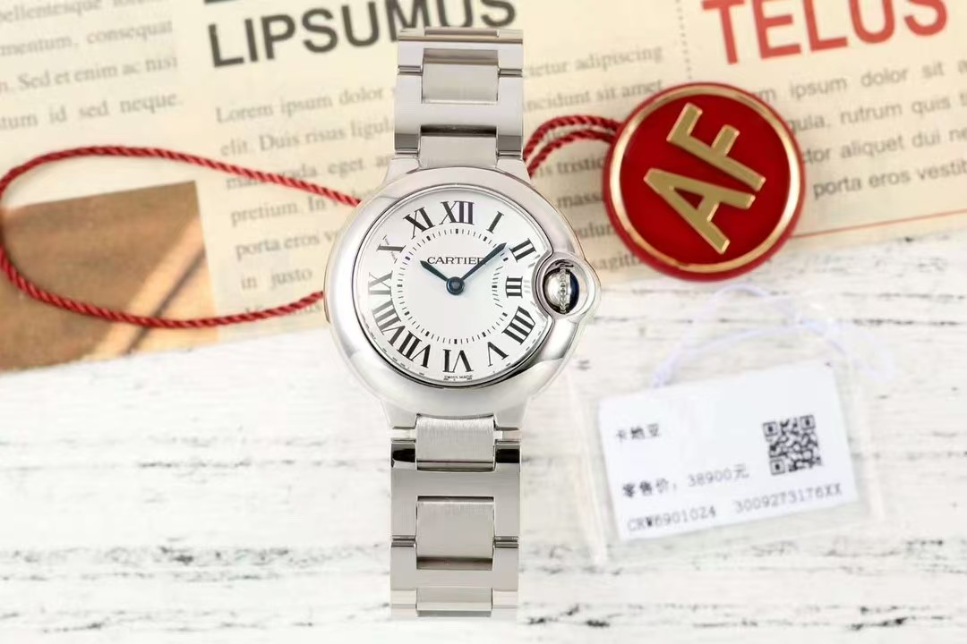 Ballon Bleu de fake cartier watch 28 mm quartz movement(1:1 replica) - House of Replica